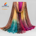 2015 New arrive Fashion multicolor embroidery Velvet chiffon scarves silk scarf Korea printed scarves quality shawl long cape